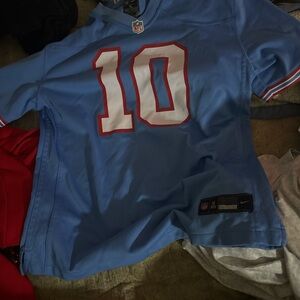 Nike Light Blue NFL Jersey with Red Accents